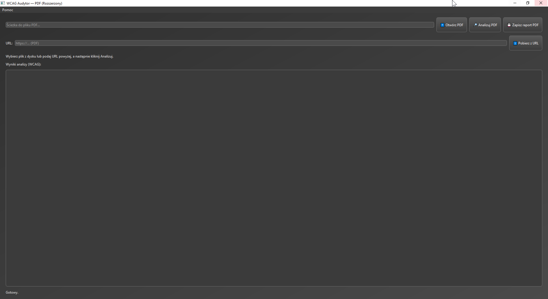 Zrzut ekranu: Audytor PDF