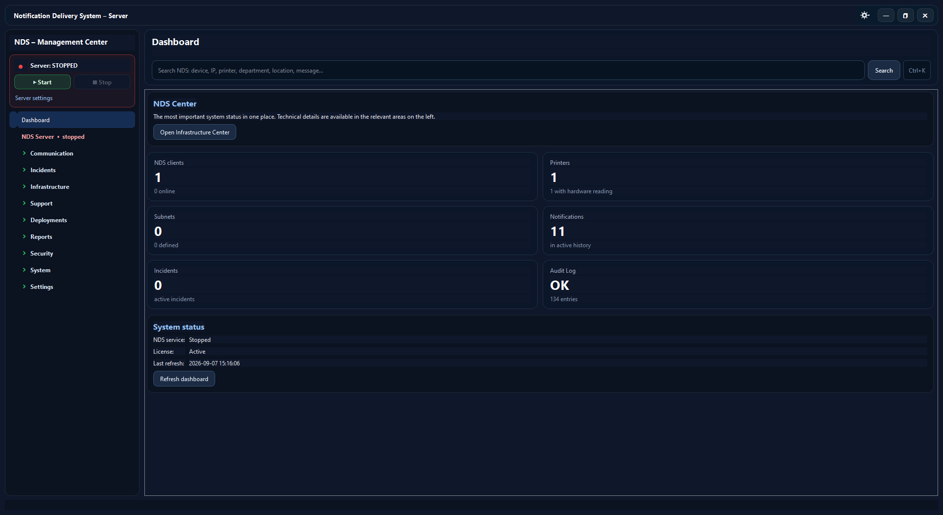 NDS Dashboard